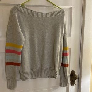 GAP Boatneck Striped Sleeve Sweater NWT